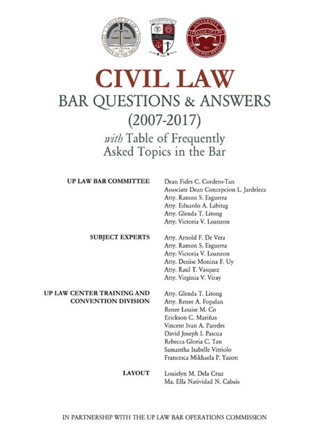 bar questions and answers civil law