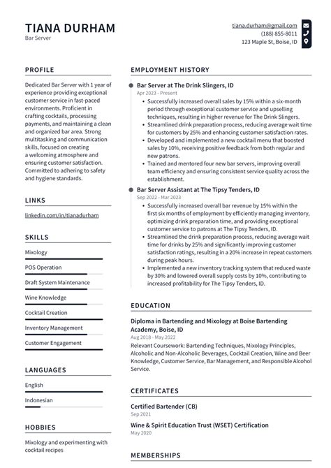 Bar Server Interview Questions