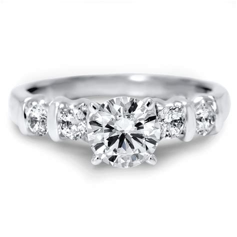 Bar Set Engagement Ring