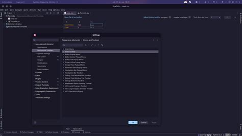 Bar Settings Deutsch