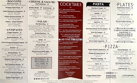 Discover Siena's Culinary Gem: Bar Siena Menu's Scrumptious Delights