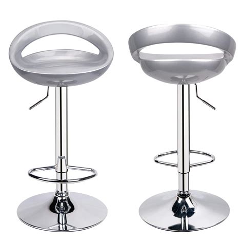 Bar Stools Grey Plastic