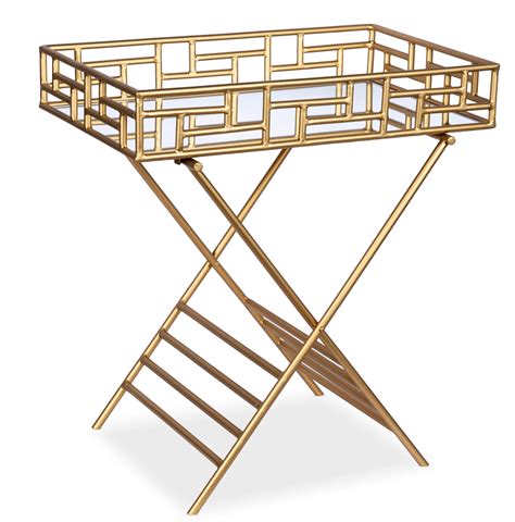 Bar Tray Table Gold