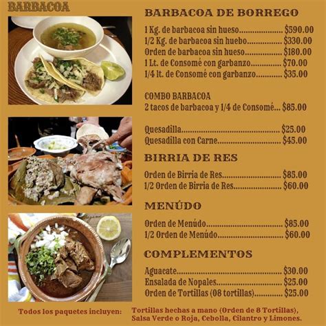 barbacoa menu