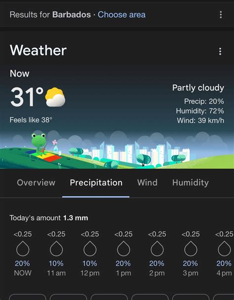 barbados weather today rain chance