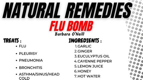 barbara o'neill flu bomb recipe