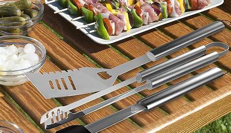 Barbecue Accessories IMAGE 14 Pcs BBQ Grill Tool Set Stainless Steel Grilling