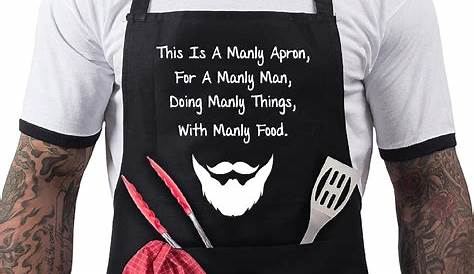 Funny BBQ Apron I Work for My Wife Novelty Mens Cooking