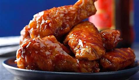 Barbecue Chicken Wings Fried Oven With Honey Molasses Sauce Recipe Fries In The Oven Oven