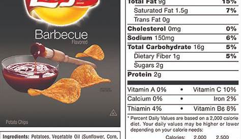 Lays Barbecue Chips Nutrition Facts Nutrition Pics