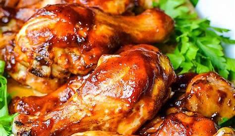 Barbecue Sauce For Chicken Legs Two Ingredient Crispy Oven Baked Bbq Recipe Baked Bbq Baked Bbq Recipes Bbq Recipes