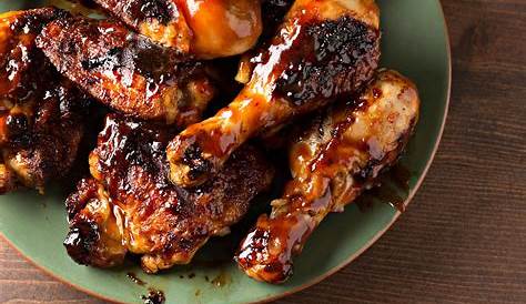 Barbecue Sauce For Chicken Recipe Best Grilled Bbq On A White Plate Garnished By Parsley Grilled Bbq Heavenly Bbq Homemade