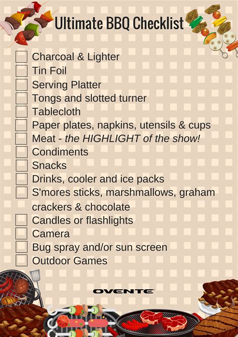 Barbecue Items List