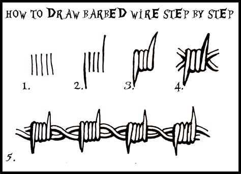 barbed wire drawing easy