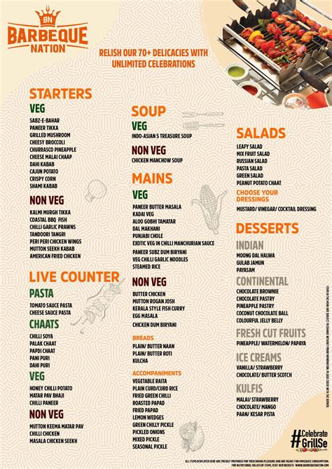 Barbeque Nation Breakfast Buffet Menu
