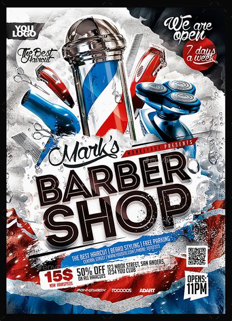 Download Barber Shop Flyer Template psd for