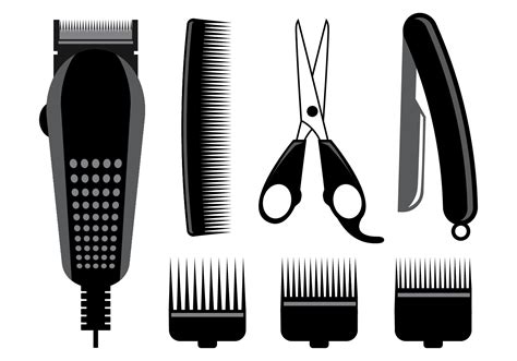 barber clippers vector free