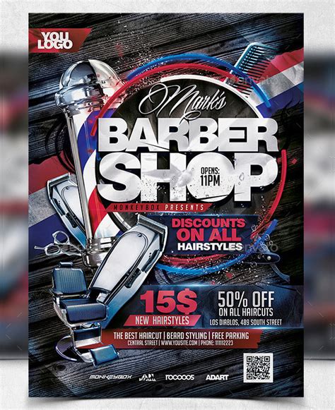 Download Barber Shop Flyer Template psd for