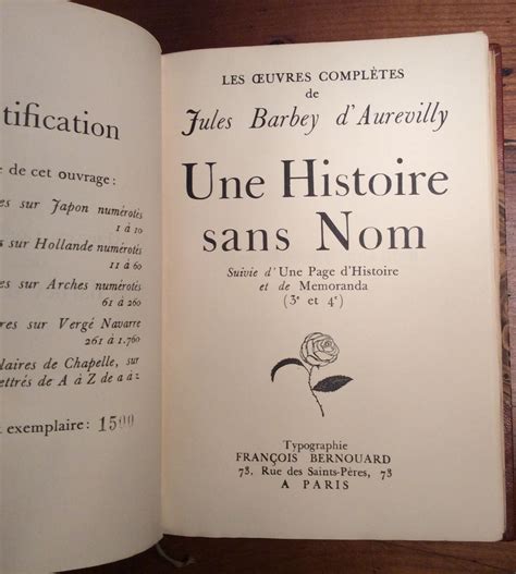 barbey d'aurevilly oeuvres