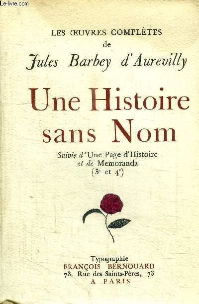 barbey d'aurevilly une page d'histoire