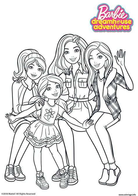 Barbie Dreamhouse Adventures Coloring Pages