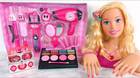 barbie head styling doll and makeup