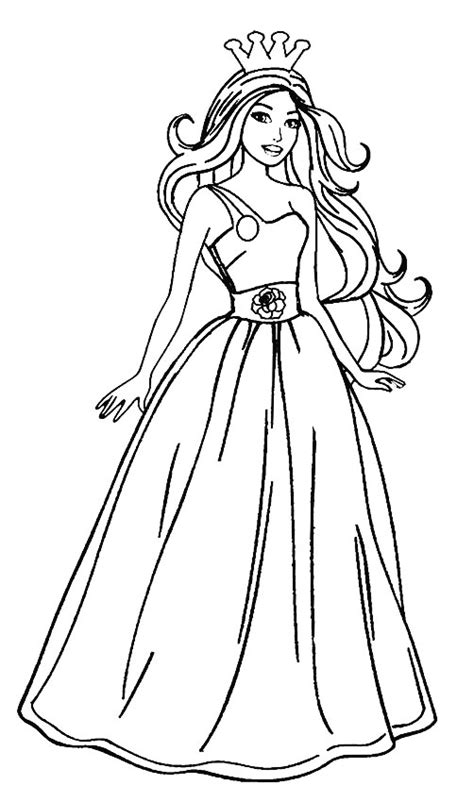 Barbie princess coloring pages