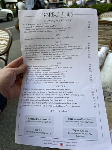 Discover the Culinary Delights of Barbounia's Menu: A Feast for Your Eyes!