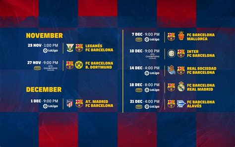 barca schedule today