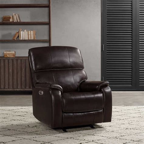 barcalounger columbia leather power recliner