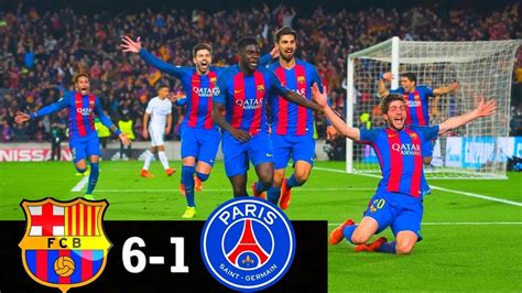 barcelona 6 x 1 psg