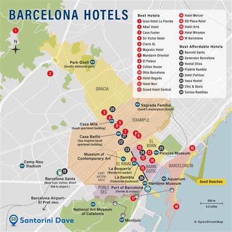 barcelona city center hotel map