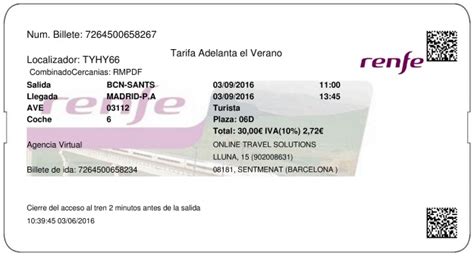 barcelona madrid train ticket