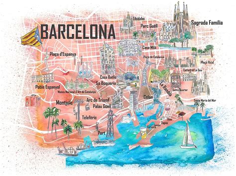 barcelona spain things to do attractions map