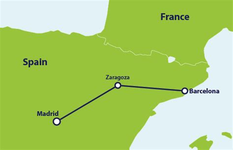 barcelona to madrid train map