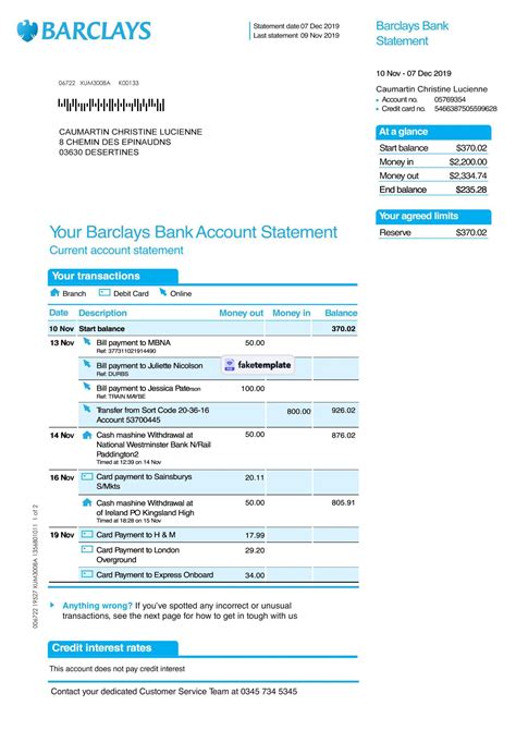 barclays annual bank statement