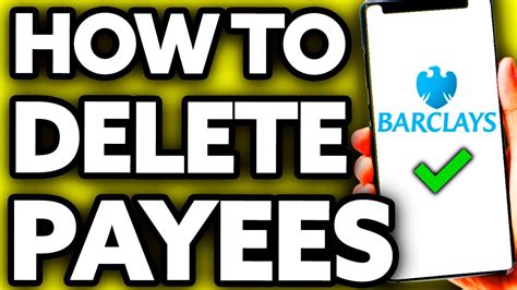 Delete Payee on Barclays App