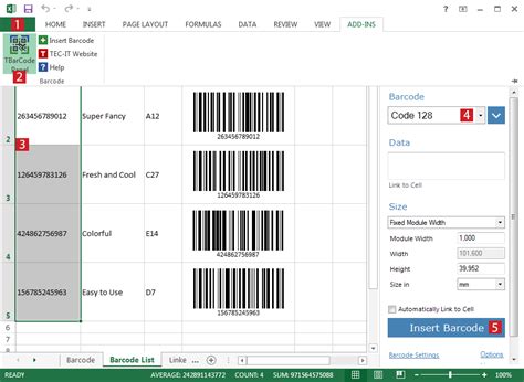 5 Ways Barcode Excel