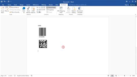 barcode maker for word 2016