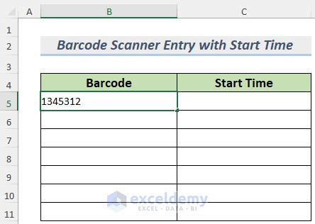 Barcode Scanner Entry To Excel Database