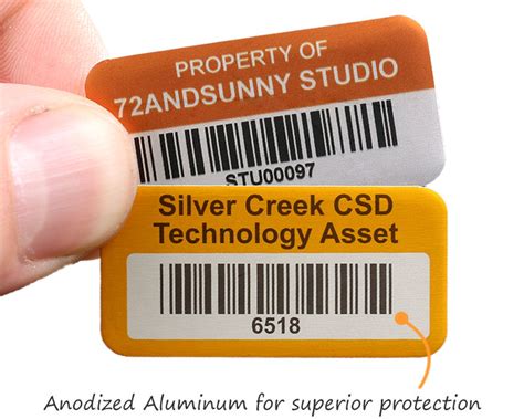 barcode tags for fixed assets