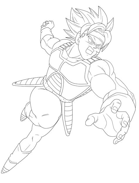 bardock para colorear