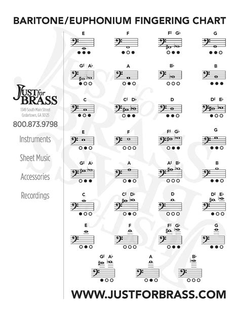 baritone fingering chart printable