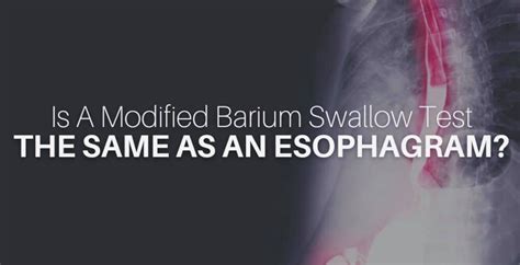 barium swallow test vs esophagram