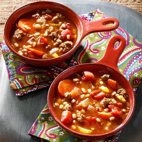 barley soup with hamburger