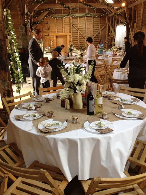 Picture Of Beautiful Barn Wedding Table Settings