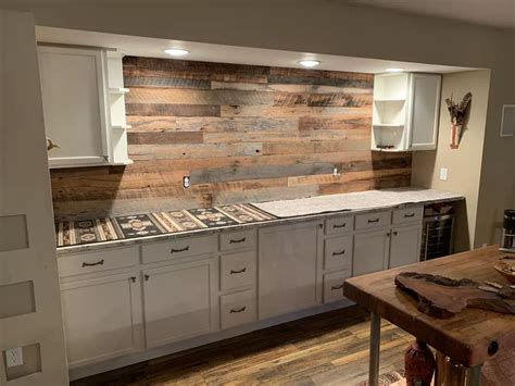 Barn Wood Kitchen Wall