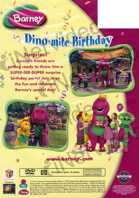 barney and friends dino mite birthday
