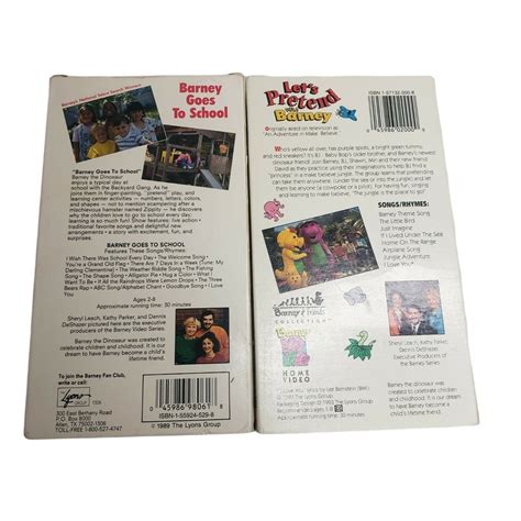 barney goes to school 1997 vhs