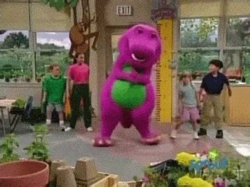 barney the dinosaur meme gif